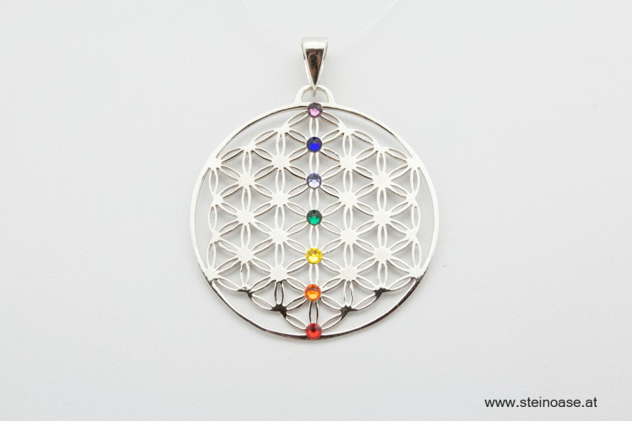 Chakra & Lebensblume Silber